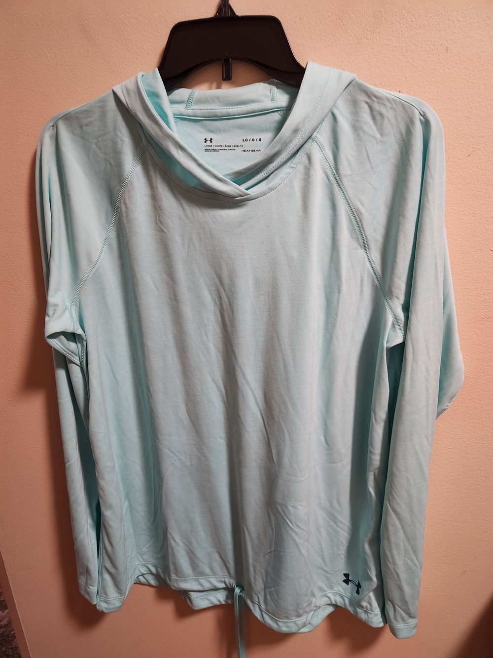Under Armour Mint Hooded Long-Sleeve Performance Top